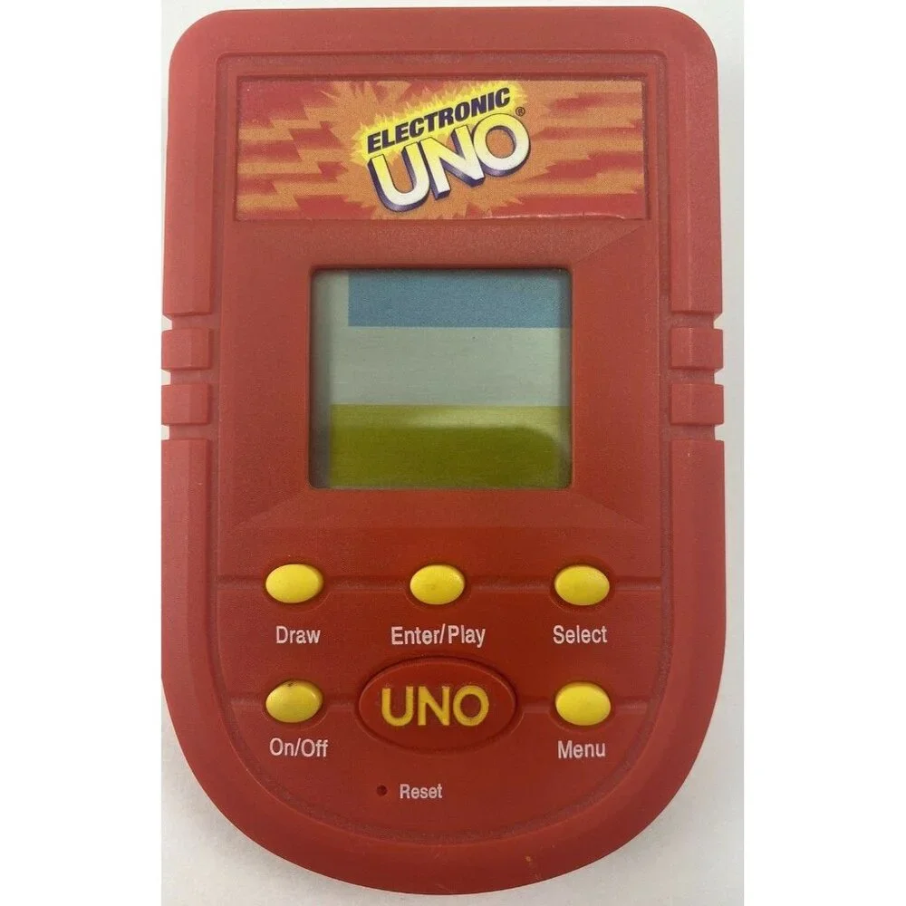 Uno Electronic Handheld Game - Mattel 2001 Tested and Works